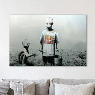 Jaxson Rea 'i Hate Mondays' Graphic Art Print On Wrapped Canvas In Gray