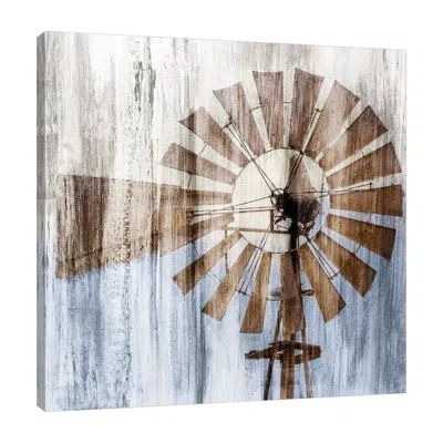 Jaxson Rea "in The Wind" Gallery Wrapped Canvas By Kimberly Allen In Blue;brown;gray;red;purple;charcoal Gray