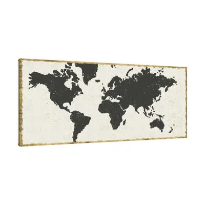 Jaxson Rea "kami Map No Patterns" Gallery Wrapped Canvas By Kathrine Lovell In Blue;white;gray;red;mist Gray;forest Gre