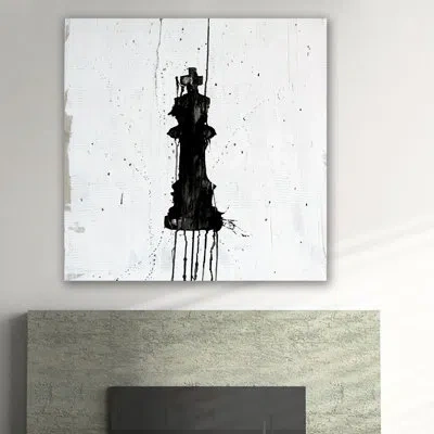 Jaxson Rea 'king' By Kent Youngstrom Painting Print On Wrapped Canvas In Black,white