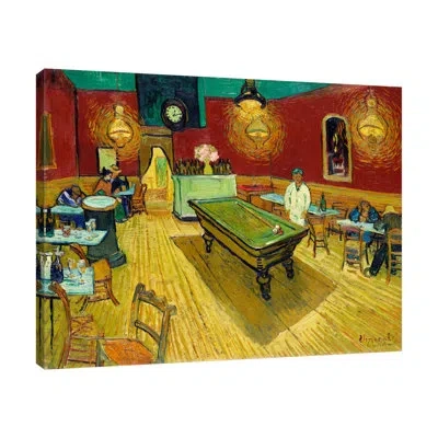 Jaxson Rea Le Café De Nuit By Vincent Van Gogh - Wrapped Canvas Print In Blue;black;gray;red;purple;charcoal Gray