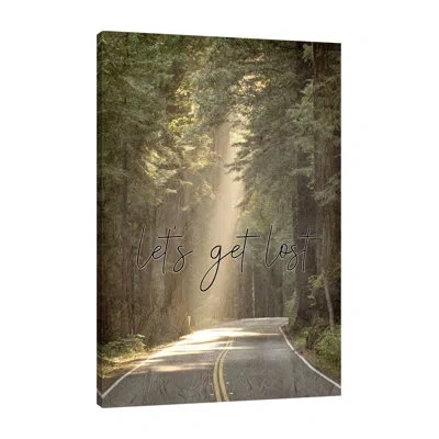 Jaxson Rea "lets Get Lost" Gallery Wrapped Canvas By Kimberly Allen 8200 In Blue;white;gray;red;slate Gray;charcoal