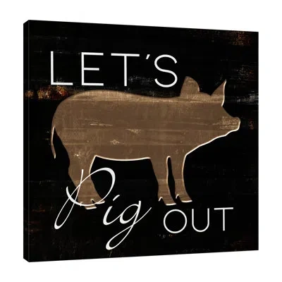 Jaxson Rea Lets Pig Out By Milli Villa - Wrapped Canvas Print