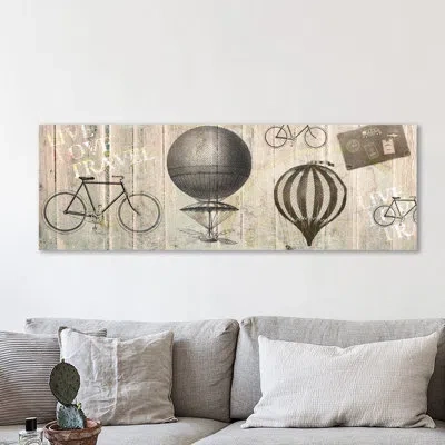 Jaxson Rea 'live Love Travel' By Kimberly Allen Graphic Art On Wrapped Canvas In Beige