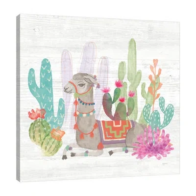 Jaxson Rea Lovely Llamas I By Mary Urban - Wrapped Canvas Print