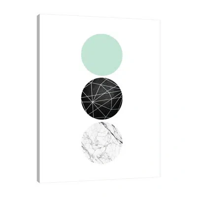 Jaxson Rea Mint Geometric 1 By Urban Epiphany - Wrapped Canvas Print In White;red;nude White;charcoal Gray