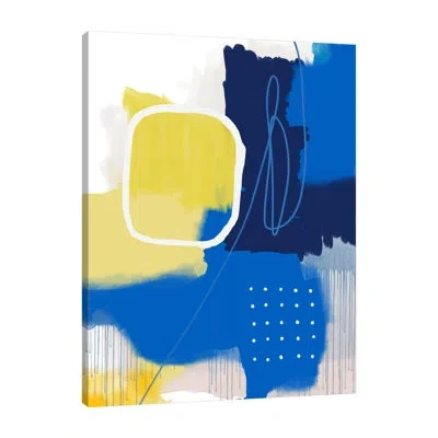 Jaxson Rea Modern Abstract Yellow Blue 1 By Urban Epiphany - Wrapped Canvas Print