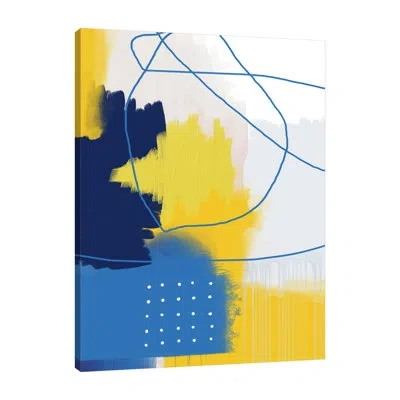 Jaxson Rea Modern Abstract Yellow Blue 2 By Urban Epiphany - Wrapped Canvas Print
