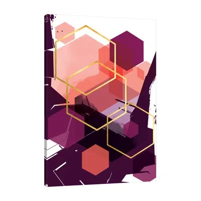 Jaxson Rea Molten Coral Hex 1 By Urban Epiphany - Wrapped Canvas Print