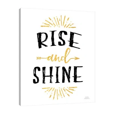 Jaxson Rea "morning Motivation Ii" Gallery Wrapped Canvas By Laura Marshall In Gray