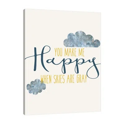 Jaxson Rea My Sunshine 2 By Kimberly Allen - Wrapped Canvas Textual Art In Dark Blue,yellow