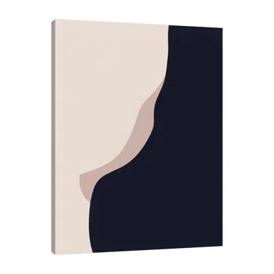 Jaxson Rea "navy Rose Abstract 2" Gallery Wrapped Canvas By Leah Straatsma