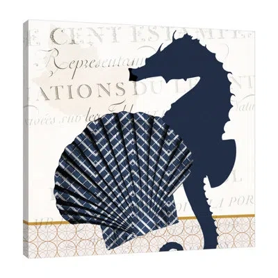 Jaxson Rea Navy Sea 1 By Kimberly Allen - Wrapped Canvas Graphic Art In Cream,brown