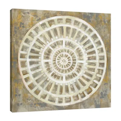 Jaxson Rea Neutral Textured Medallion By Silvia Vassileva - Wrapped Canvas Print