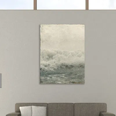 Jaxson Rea 'ocean Waves 1' By Kimberly Allen Photographic Print On Wrapped Canvas In Gray