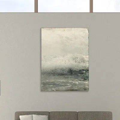 Jaxson Rea 'ocean Waves 2' By Kimberly Allen Graphic Art On Wrapped Canvas In Gray