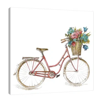Jaxson Rea "paris Forever Ii V2 White" Gallery Wrapped Canvas By Lisa Audit In White;gray;red