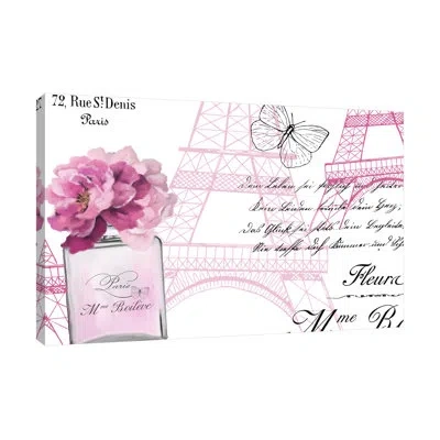 Jaxson Rea "paris Scents 12" Gallery Wrapped Canvas By Kimberly Allen In White;gray;yellow;purple;mist Gray;ivory