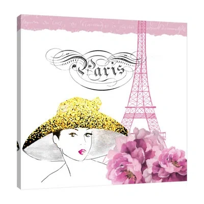 Jaxson Rea "paris Scents 9" Gallery Wrapped Canvas By Kimberly Allen In Blue;white;yellow;pale Yellow