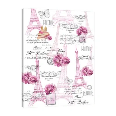 Jaxson Rea "paris Scents Full" Gallery Wrapped Canvas By Kimberly Allen In White;gray;red