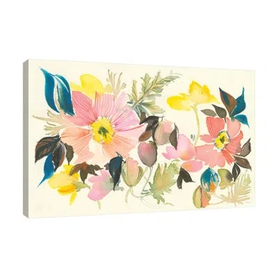 Jaxson Rea "pastel Garden I" Gallery Wrapped Canvas By Kristy Rice In White;gray;purple;mist Gray;charcoal Gra