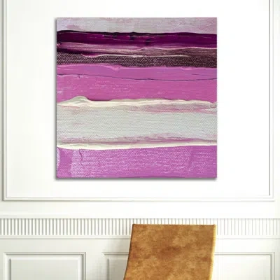Jaxson Rea 'pink Stripe 2' By Kent Youngstrom Painting Print On Wrapped Canvas