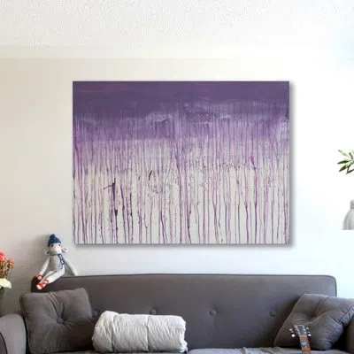Jaxson Rea 'purple Rain 2' By Kent Youngstrom Painting Print On Wrapped Canvas In Purple,beige