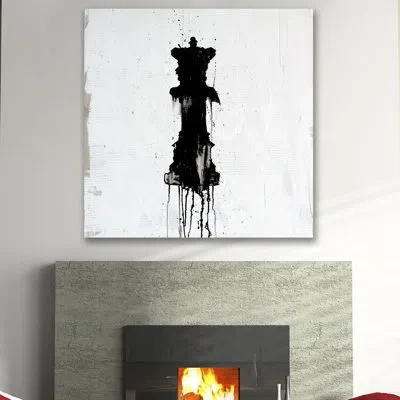 Jaxson Rea 'queen' By Kent Youngstrom Painting Print On Wrapped Canvas In Black,white