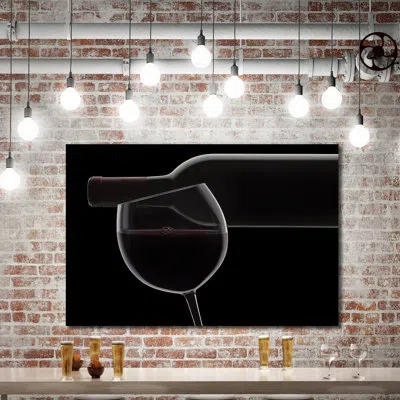 Jaxson Rea 'red Wine Silhouette' By Barry Seidman Photographic Print On Wrapped Canvas In Black
