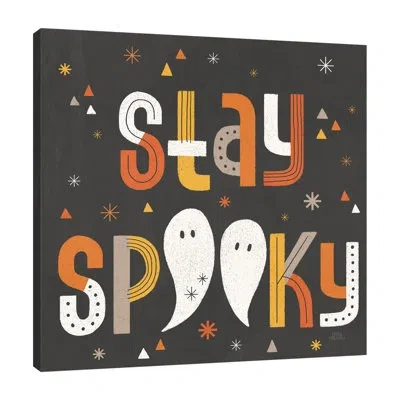 Jaxson Rea "retro Halloween Iii" Gallery Wrapped Canvas By Laura Marshall In Light Gray,gray,red