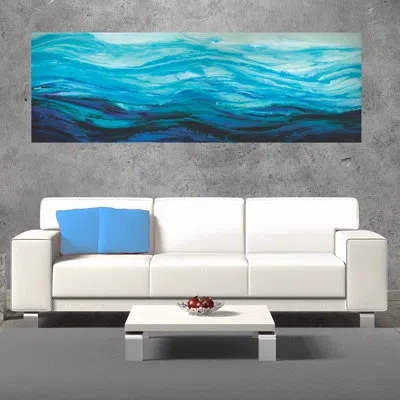 Jaxson Rea 'river Run' By Barbara Biolotta Painting Print On Wrapped Canvas In Blue