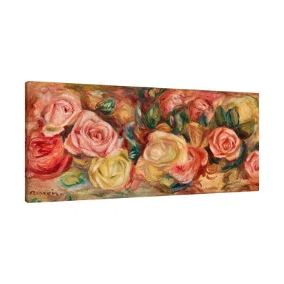 Jaxson Rea Roses By Pierre-auguste Renoir - Wrapped Canvas Print In Blue;black;brown;white;gray;red;yellow;l