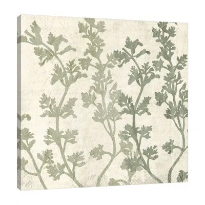 Jaxson Rea "sage 2" Gallery Wrapped Canvas By Kimberly Allen In Mist Gray,gray,lime Green