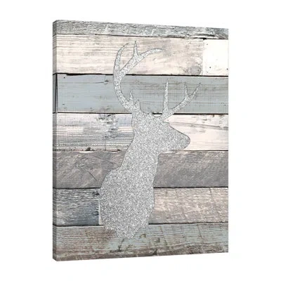 Jaxson Rea "silhouette" Gallery Wrapped Canvas By Kimberly Allen 8292 In Blue;white;gray;baby Blue;mist Gray;slat