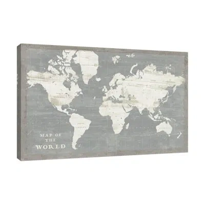 Jaxson Rea Slate World Map By Sue Schlabach - Wrapped Canvas Print