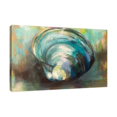 Jaxson Rea Solo Quahog By Jeanette Vertentes - Wrapped Canvas Painting In Blue;black;white;gray;red;purple;blue Gr