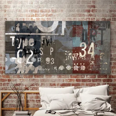 Jaxson Rea "type Art I" By Sven Pfrommer Photographic Print On Wrapped Canvas In Brown,blue,red