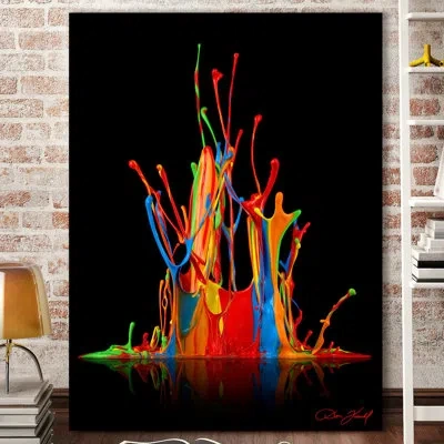 Jaxson Rea "victory" By Don Farrall Graphic Art On Wrapped Canvas In Black,red,blue