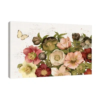 Jaxson Rea "vintage Petals I" Gallery Wrapped Canvas By Katie Pertiet