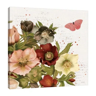 Jaxson Rea "vintage Petals Iii" Gallery Wrapped Canvas By Katie Pertiet