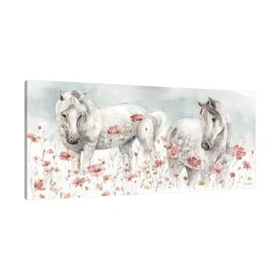 Jaxson Rea "wild Horses Iii" Gallery Wrapped Canvas By Lisa Audit In Gray,lavender Purple