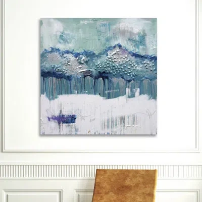 Jaxson Rea 'winter In Narnia' By Kent Youngstrom Painting Print On Wrapped Canvas In Blue,white