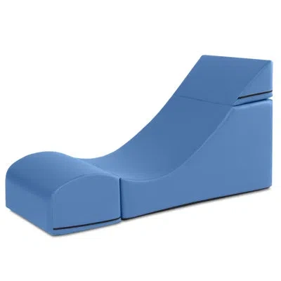 Jaxx Flexx Convertible 2-in-1 Chair & Table - Soft Seating For Libraries, Student Lounge And Collaborativ In Royal Blue