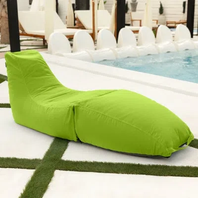 Jaxx Prado Outdoor Bean Bag Chaise Lounge Chair In Lime Green