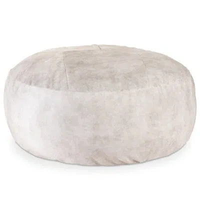 Jaxx Saxx 6 Foot Giant Bean Bag Chair For Adults - Wrangler In Beige Microfiber,microsuede
