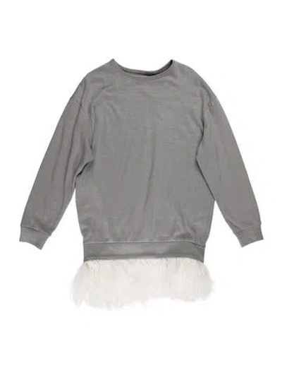 Pre-owned Jay Ahr Crew Neck Mini Dress In Gray
