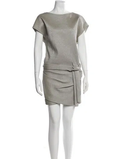 Pre-owned Jay Ahr Nylon Mini Dress In Multi