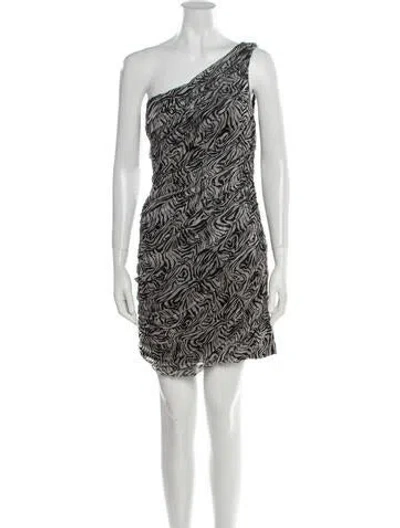 Pre-owned Jay Ahr Silk Mini Dress In Multi