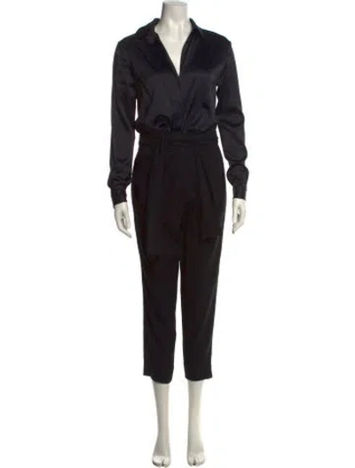 Pre-owned Jay Ahr V-neck Jumpsuit In Black