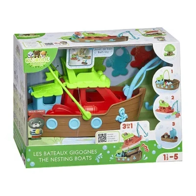 Jay At Play Timber Tots Stacking Boat 7-pc. Toy Playset In Multi